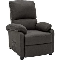 YOUTHUP Fauteuil Inclinable Gris Foncé Tissu - Gris