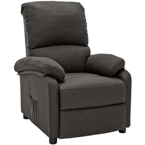 YOUTHUP Fauteuil Inclinable Gris Foncé Tissu - Gris 3 YOUTHUP Fauteuil Inclinable Gris Foncé Tissu - Gris