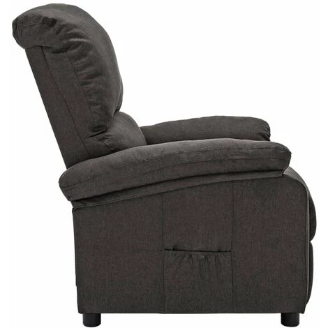 YOUTHUP Fauteuil Inclinable Gris Foncé Tissu - Gris 5 YOUTHUP Fauteuil Inclinable Gris Foncé Tissu - Gris – Image 3