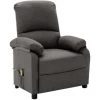 YOUTHUP Fauteuil De Massage Inclinable Gris Foncé Tissu - Gris