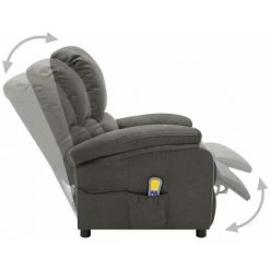 YOUTHUP Fauteuil De Massage Inclinable Gris Foncé Tissu - Gris 9 YOUTHUP Fauteuil De Massage Inclinable Gris Foncé Tissu - Gris -Pas Cher Fauteuil Magasin 51896451 3