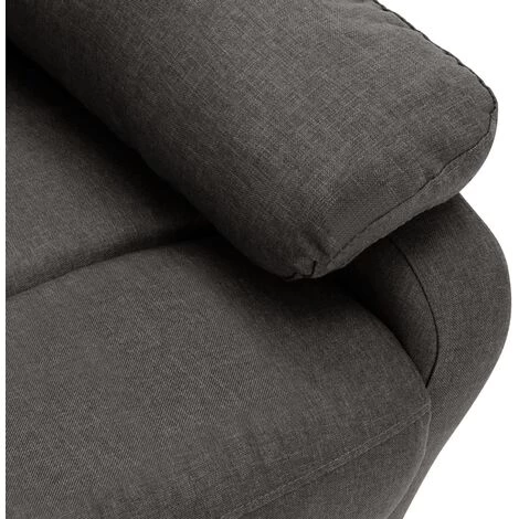 YOUTHUP Fauteuil De Massage Inclinable Gris Foncé Tissu - Gris 7 YOUTHUP Fauteuil De Massage Inclinable Gris Foncé Tissu - Gris – Image 5