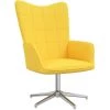 YOUTHUP Chaise De Relaxation Jaune Moutarde Tissu - Jaune -Pas Cher Fauteuil Magasin 51899338 1