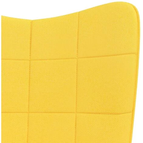 YOUTHUP Chaise De Relaxation Jaune Moutarde Tissu - Jaune 7 YOUTHUP Chaise De Relaxation Jaune Moutarde Tissu - Jaune – Image 5