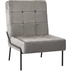 YOUTHUP Chaise De Relaxation 65x79x87 Cm Gris Clair Velours