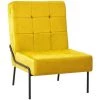 YOUTHUP Chaise De Relaxation 65x79x87 Cm Jaune Moutarde Velours -Pas Cher Fauteuil Magasin 51899654 1