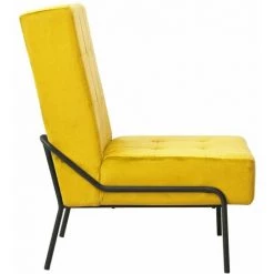 YOUTHUP Chaise De Relaxation 65x79x87 Cm Jaune Moutarde Velours 9 YOUTHUP Chaise De Relaxation 65x79x87 Cm Jaune Moutarde Velours -Pas Cher Fauteuil Magasin 51899654 3