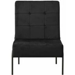 YOUTHUP Chaise De Relaxation 65x79x87 Cm Noir Velours -Pas Cher Fauteuil Magasin 51899657 2
