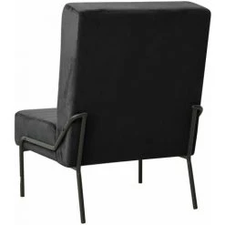 YOUTHUP Chaise De Relaxation 65x79x87 Cm Noir Velours -Pas Cher Fauteuil Magasin 51899657 4