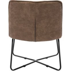 MOLOO MOLTO - Fauteuil Vintage Marron Pieds Métal Noir - Marron -Pas Cher Fauteuil Magasin 51901293 3