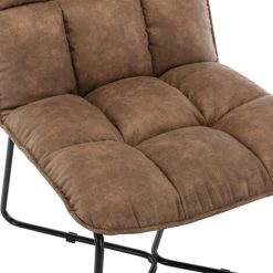 MOLOO MOLTO - Fauteuil Vintage Marron Pieds Métal Noir - Marron -Pas Cher Fauteuil Magasin 51901293 4