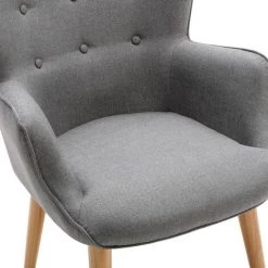 MOLOO SCAND - Fauteuil Scandinave Tissu Gris Pieds Bois(x2) - Gris 10 MOLOO SCAND - Fauteuil Scandinave Tissu Gris Pieds Bois(x2) - Gris -Pas Cher Fauteuil Magasin 51901301 4