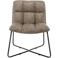 MOLOO MOLTO - Fauteuil Vintage Marron Clair Pieds Métal Noir - Marron 11 MOLOO MOLTO - Fauteuil Vintage Marron Clair Pieds Métal Noir - Marron -Pas Cher Fauteuil Magasin 51901310 5