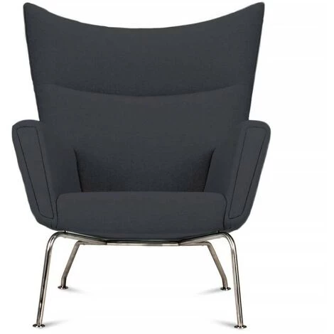 FURNMOD DESIGN YOUR SPACE Fauteuil Wing | Noir - Noir 4 FURNMOD DESIGN YOUR SPACE Fauteuil Wing | Noir - Noir – Image 2