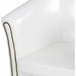 NOVA Fauteuil Chesterfield Et Repose-pieds Salon Rembourré Séjour En Imitation Cuir Couleur : BLANCHE 11 NOVA Fauteuil Chesterfield Et Repose-pieds Salon Rembourré Séjour En Imitation Cuir Couleur : BLANCHE -Pas Cher Fauteuil Magasin 52056330 5