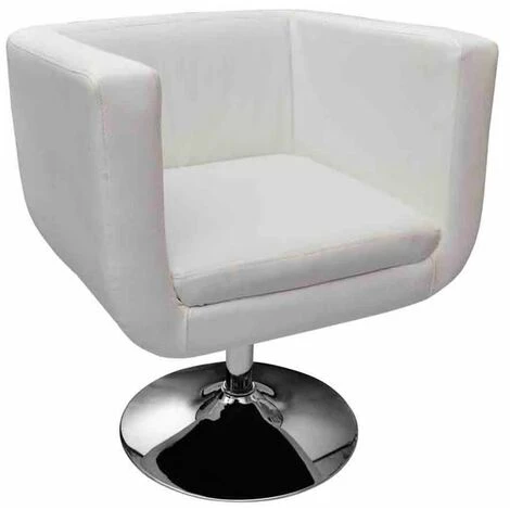 Topdeal Tabouret De Bar Blanc Similicuir 4 Topdeal Tabouret De Bar Blanc Similicuir – Image 2