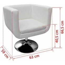 Topdeal Tabouret De Bar Blanc Similicuir 9 Topdeal Tabouret De Bar Blanc Similicuir -Pas Cher Fauteuil Magasin 52083486 4