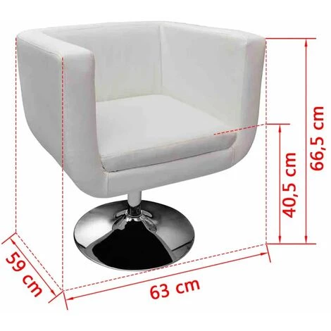 Topdeal Tabouret De Bar Blanc Similicuir 6 Topdeal Tabouret De Bar Blanc Similicuir – Image 4