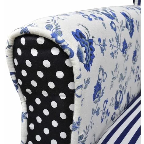 Topdeal Fauteuil Avec Design De Patchwork Tissu 6 Topdeal Fauteuil Avec Design De Patchwork Tissu – Image 4