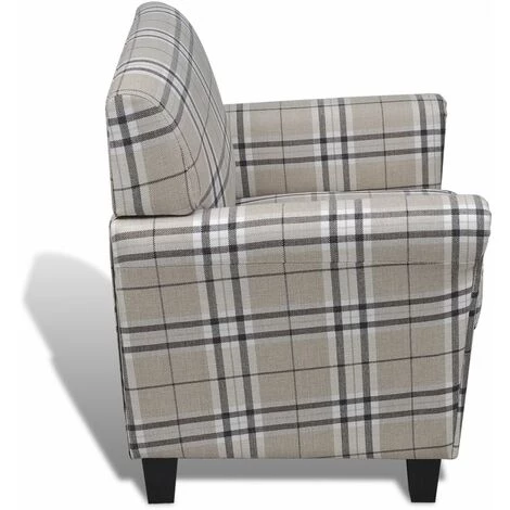 Topdeal Fauteuil Avec Coussin Crème Tissu 6 Topdeal Fauteuil Avec Coussin Crème Tissu – Image 4