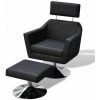 Topdeal Fauteuil TV Noir Similicuir -Pas Cher Fauteuil Magasin 52083829 1