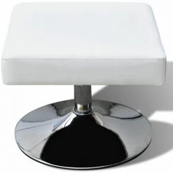 Topdeal Fauteuil TV Blanc Similicuir -Pas Cher Fauteuil Magasin 52083830 5