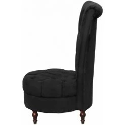 Topdeal Chaise De Canapé Avec Dossier Haut Noir Tissu 9 Topdeal Chaise De Canapé Avec Dossier Haut Noir Tissu -Pas Cher Fauteuil Magasin 52084438 3
