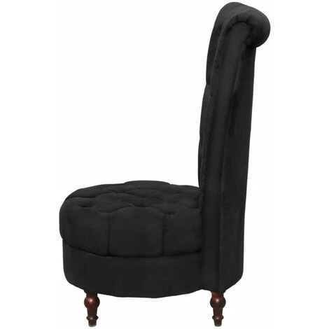 Topdeal Chaise De Canapé Avec Dossier Haut Noir Tissu 5 Topdeal Chaise De Canapé Avec Dossier Haut Noir Tissu – Image 3