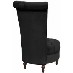 Topdeal Chaise De Canapé Avec Dossier Haut Noir Tissu 10 Topdeal Chaise De Canapé Avec Dossier Haut Noir Tissu -Pas Cher Fauteuil Magasin 52084438 4