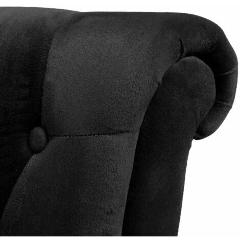 Topdeal Chaise De Canapé Avec Dossier Haut Noir Tissu 7 Topdeal Chaise De Canapé Avec Dossier Haut Noir Tissu – Image 5