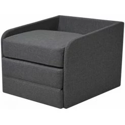 Topdeal Fauteuil Convertible Gris Foncé Tissu 9 Topdeal Fauteuil Convertible Gris Foncé Tissu -Pas Cher Fauteuil Magasin 52084564 3