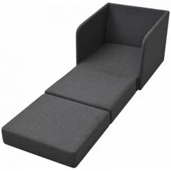 Topdeal Fauteuil Convertible Gris Foncé Tissu 10 Topdeal Fauteuil Convertible Gris Foncé Tissu -Pas Cher Fauteuil Magasin 52084564 4