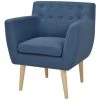 Topdeal Fauteuil Bleu Tissu -Pas Cher Fauteuil Magasin 52084757 1