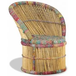 Topdeal Chaise En Bambou Avec Détails Chindi 10 Topdeal Chaise En Bambou Avec Détails Chindi -Pas Cher Fauteuil Magasin 52084798 4