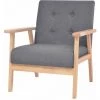 Topdeal Fauteuil Gris Foncé Tissu -Pas Cher Fauteuil Magasin 52084974 1