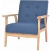 Topdeal Fauteuil Bleu Tissu