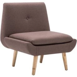 Topdeal Fauteuil Sans Accoudoirs Marron Tissu 8 Topdeal Fauteuil Sans Accoudoirs Marron Tissu -Pas Cher Fauteuil Magasin 52085808 2