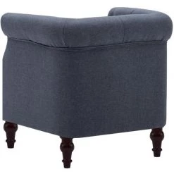 Topdeal Fauteuil Gris Foncé Tissu -Pas Cher Fauteuil Magasin 52085827 5