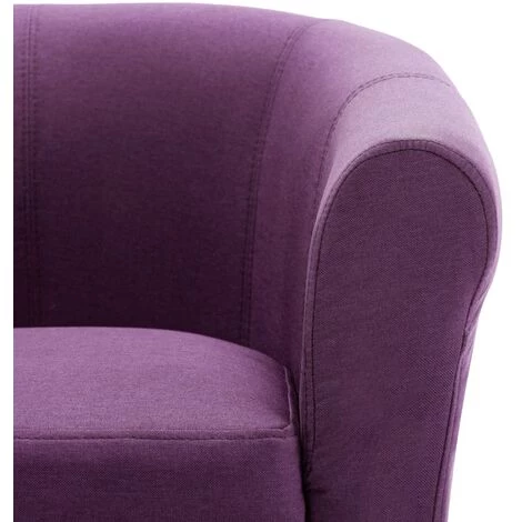 Topdeal Fauteuil Violet Tissu 7 Topdeal Fauteuil Violet Tissu – Image 5
