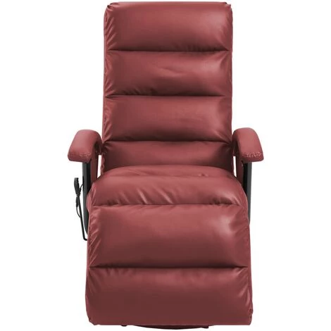 Topdeal Fauteuil De Massage TV Rouge Bordeaux Similicuir 5 Topdeal Fauteuil De Massage TV Rouge Bordeaux Similicuir – Image 3