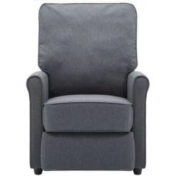 Topdeal Fauteuil De Massage Gris Foncé Tissu -Pas Cher Fauteuil Magasin 52086442 5