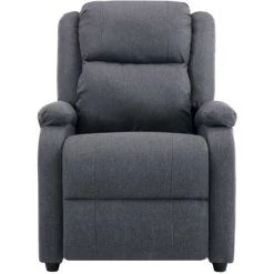 Topdeal Fauteuil Inclinable TV Gris Foncé Tissu -Pas Cher Fauteuil Magasin 52086451 5