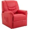 Topdeal Chaise Inclinable Rouge Similicuir 2 Topdeal Chaise Inclinable Rouge Similicuir -Pas Cher Fauteuil Magasin 52086488 1