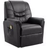 Topdeal Fauteuil Inclinable De Massage Gris Similicuir