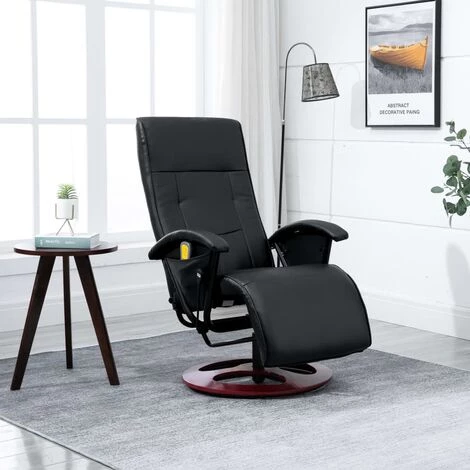 Topdeal Fauteuil De Massage Noir Similicuir 3 Topdeal Fauteuil De Massage Noir Similicuir