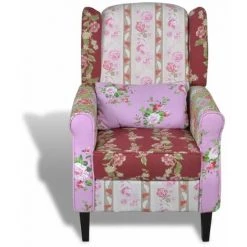 Topdeal Fauteuil Avec Design De Patchwork Tissu VDFF08221_FR -Pas Cher Fauteuil Magasin 52094420 3