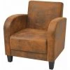 Topdeal Fauteuil Marron Similicuir Daim VDFF09923_FR -Pas Cher Fauteuil Magasin 52094522 1