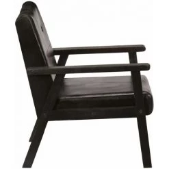 Topdeal Fauteuil Noir Cuir Véritable VDFF13496_FR 11 Topdeal Fauteuil Noir Cuir Véritable VDFF13496_FR -Pas Cher Fauteuil Magasin 52094861 5