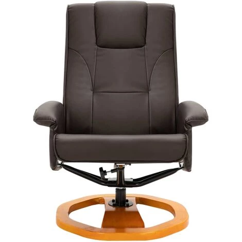Topdeal Fauteuil TV Pivotant Avec Repose-pied Marron Similicuir VDFF14064_FR 6 Topdeal Fauteuil TV Pivotant Avec Repose-pied Marron Similicuir VDFF14064_FR – Image 4