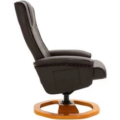 Topdeal Fauteuil TV Pivotant Avec Repose-pied Marron Similicuir VDFF14064_FR 11 Topdeal Fauteuil TV Pivotant Avec Repose-pied Marron Similicuir VDFF14064_FR -Pas Cher Fauteuil Magasin 52094921 5